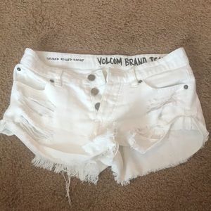 Size 0 Volcom Stone white shorts